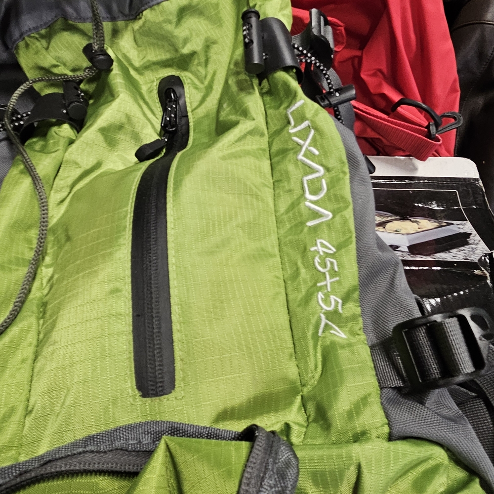 Green and Gray Hiking Backpack